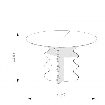 Журнальний столик Medium table "Hvylya"